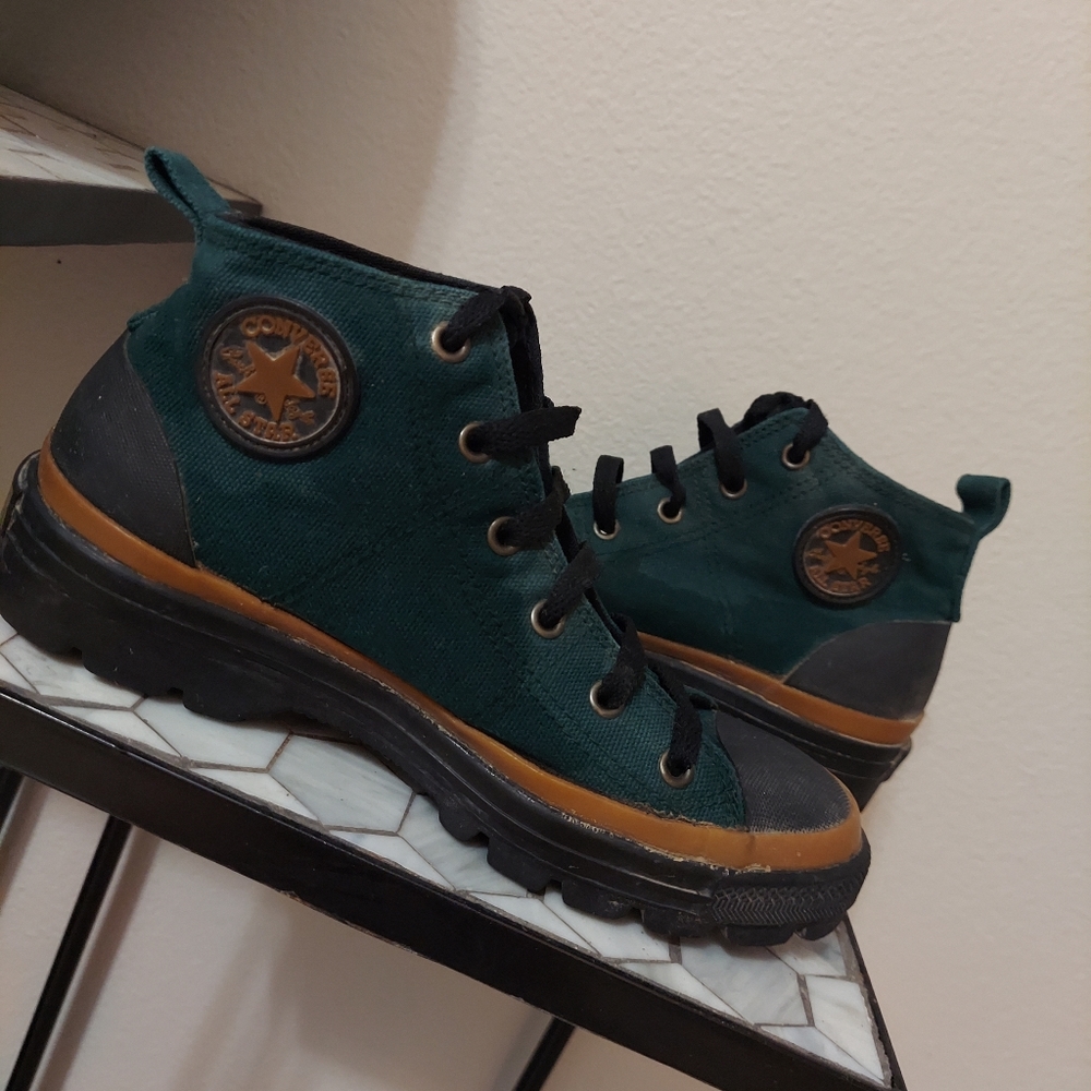 Converse Chuck Taylor Hiker Boots Dark Green Lug Sole High Top Size 6